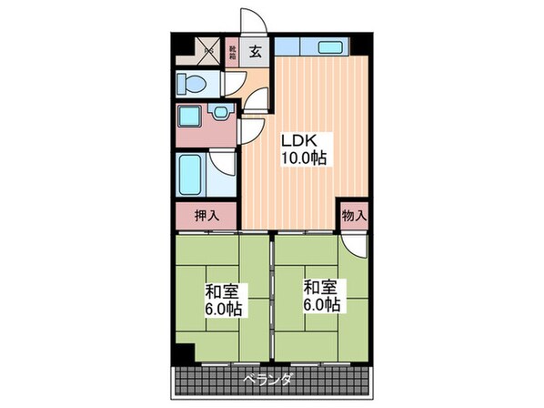 日宝ポニクレール府中の物件間取画像